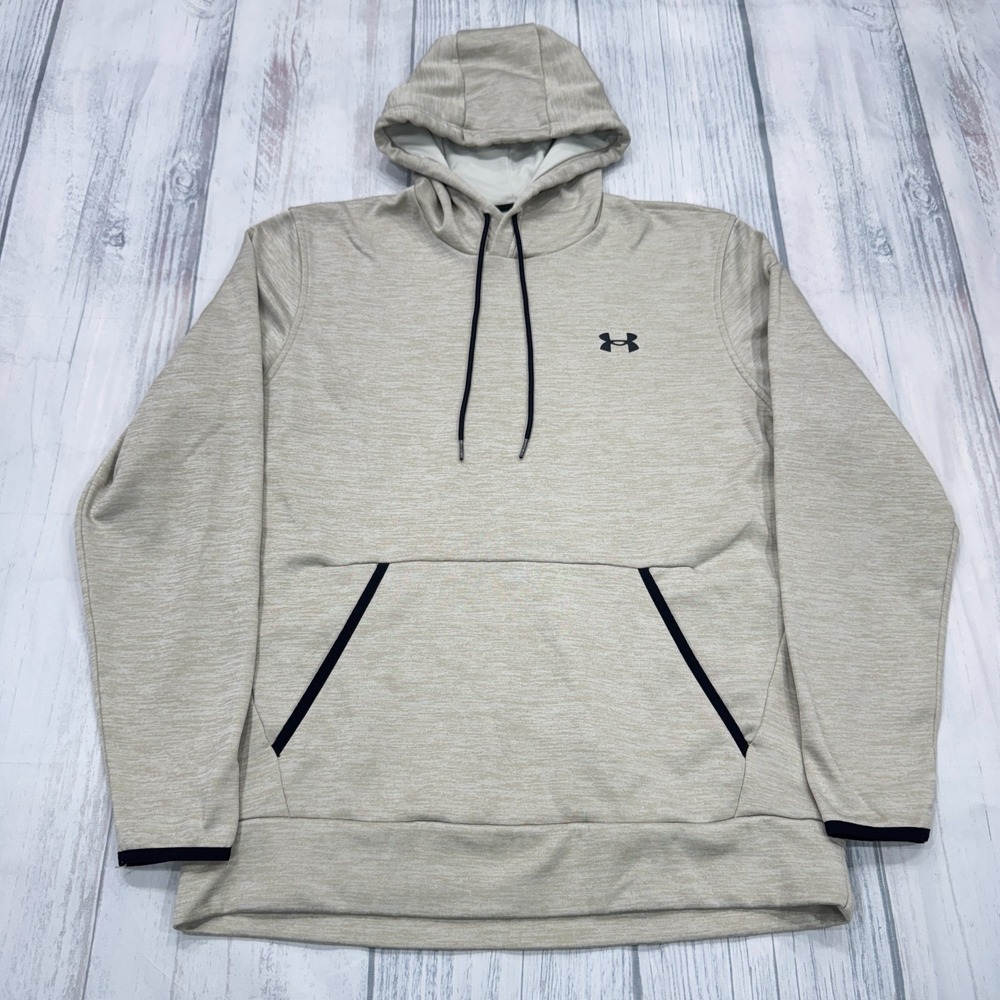 Under Armour Hoodie Sweatshirt M‎ Beige Mens Skate Surf Streetwear